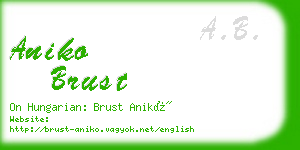 aniko brust business card